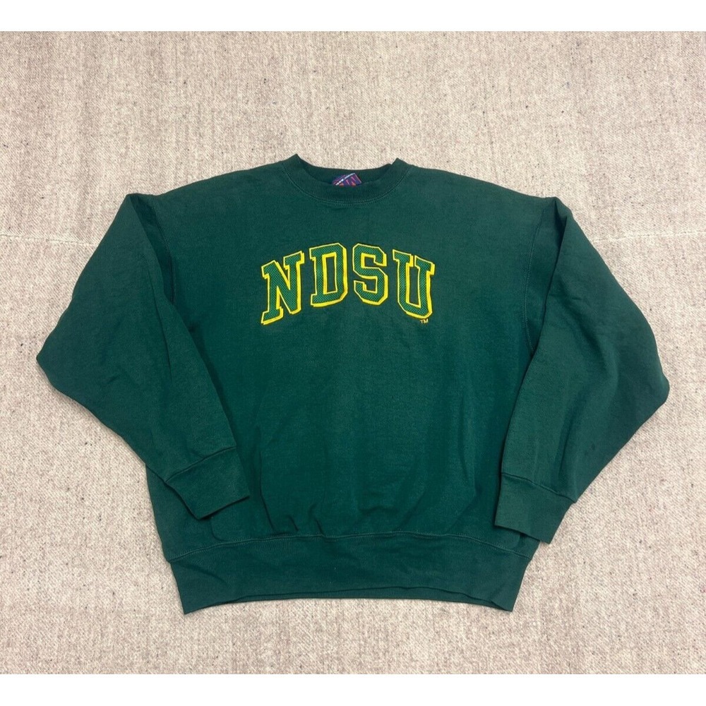 Vintage NDSU Graphic Sweatshirt Men XL Green‎ 1990s Vintage
